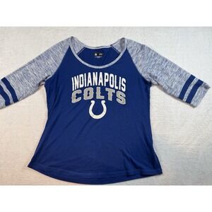 Women's Indianapolis Colts NFL Apparel 3/4 Sleeve Scoop‎ Neck Shirt Size Large